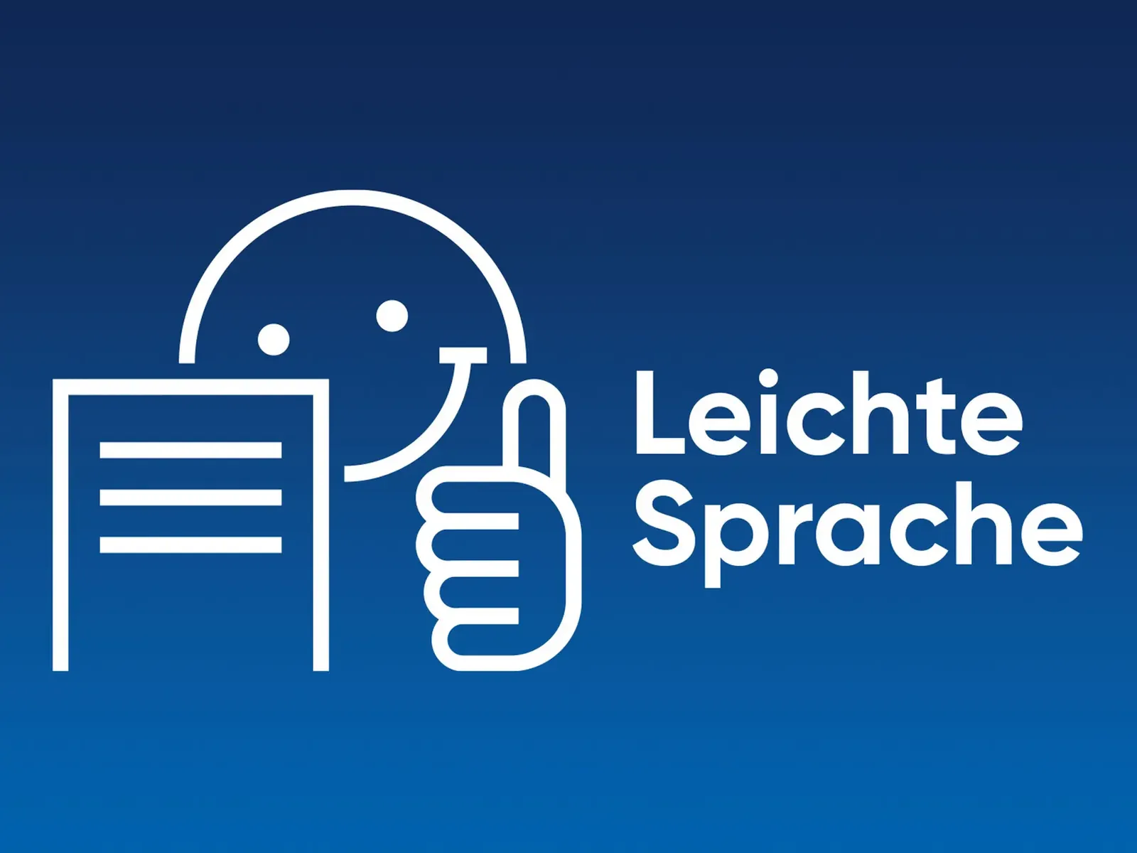 Logo Leichte Sprache mit Text: Leichte Sprache