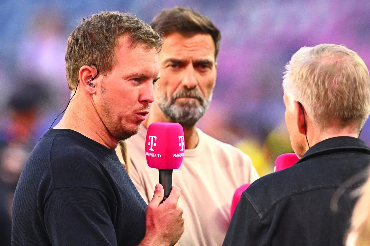 Bundestrainer Julian Nagelsmann im Interview mit TV-Experte und Jürgen Klopp und Moderator Johannes B. Kerner