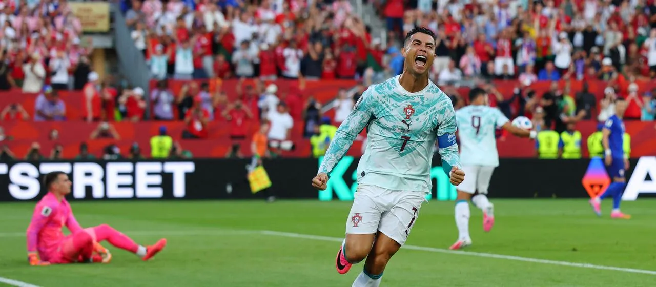 Cristiano Ronaldo jubelt nach einem Tor